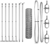 vidaXL Gartenzaun Geschwei&szlig;ter Drahtzaun mit Betonfundament 10 x 0,6 m (B x H),