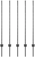 vidaXL Bett Eingebetteter Zaunpfosten 5 pcs Grau 160 cm (5-tlg)