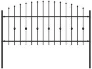 vidaXL Gartenzaun Spie&szlig;zaun Asten Schwarz 200 x 130 cm Pulverbeschichteter...