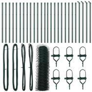 vidaXL Gartenzaun Ground Fix Geschwei&szlig;ter Drahtzaun 50 x 0,5 m (B x H), (1-St)