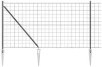 vidaXL Gartenzaun Schwei&szlig;drahtzaun mit Spikes 10 x 1,2 m (B x H), (1-St)