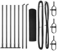 vidaXL Gartenzaun Geschwei&szlig;ter Drahtzaun mit Betonfundament 10 x 0,4 m (B x H),