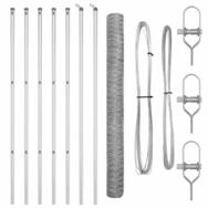 vidaXL Gartenzaun Ground Fix Geschwei&szlig;ter Drahtzaun 10 x 1,5 m (B x H), (1-St)