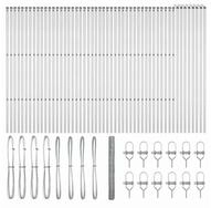 vidaXL Gartenzaun Ground Fix Geschwei&szlig;ter Drahtzaun 100 x 1,6 m (B x H), (1-St)