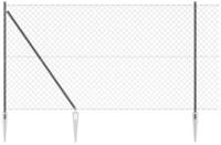 vidaXL Gartenzaun Schwei&szlig;drahtzaun mit Spikes 10 x 1,5 m (B x H), (1-St)