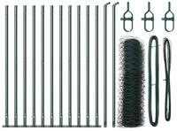 vidaXL Gartenzaun Geschwei&szlig;ter Drahtzaun mit Betonfundament 25 x 0,6 m (B x H),