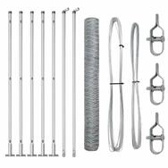 vidaXL Gartenzaun Geschwei&szlig;ter Drahtzaun mit Betonfundament 10 x 1 m (B x H),...