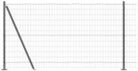 vidaXL Gartenzaun Geschwei&szlig;ter Drahtzaun mit Betonfundament 10 x 1,2 m (B x H),