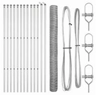 vidaXL Gartenzaun Ground Fix Geschwei&szlig;ter Drahtzaun 25 x 1,5 m (B x H), (1-St)