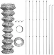vidaXL Gartenzaun Maschendrahtzaun mit Pfosten Verzinkter Stahl 15&times;1,5 m...