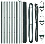 vidaXL Gartenzaun Ground Fix Geschwei&szlig;ter Drahtzaun 25 x 1,6 m (B x H), (1-St)