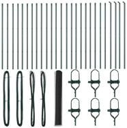 vidaXL Gartenzaun Ground Fix Geschwei&szlig;ter Drahtzaun 50 x 1,4 m (B x H), (1-St)