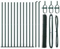 vidaXL Gartenzaun Geschwei&szlig;ter Drahtzaun mit Betonfundament 25 x 0,8 m (B x H),