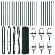 vidaXL Gartenzaun Ground Fix Geschwei&szlig;ter Drahtzaun 50 x 0,4 m (B x H), (1-St)