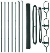 vidaXL Gartenzaun Ground Fix Geschwei&szlig;ter Drahtzaun 10 x 1,6 m (B x H), (1-St)