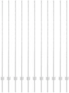 vidaXL Bett Eingebetteter Zaunpfosten 11 pcs Silber 200 cm (11-tlg)
