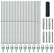 vidaXL Gartenzaun Geschwei&szlig;ter Drahtzaun mit Betonfundament 100 x 0,4 m (B x...