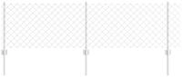 vidaXL Gartenzaun Kettenzaun mit Pfosten 10 x 0,6 m (B x H) Feuerverzinkter...