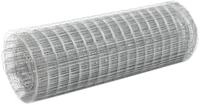 vidaXL Gartenzaun Maschendraht Verzinkter Stahl 25x0,5 m Silbern, (1-St)