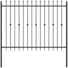vidaXL Gartenzaun Spie&szlig;zaun Asten Schwarz 200 x 200 cm Pulverbeschichteter...