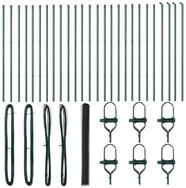 vidaXL Gartenzaun Ground Fix Geschwei&szlig;ter Drahtzaun 50 x 1,5 m (B x H), (1-St)