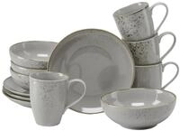 CreaTable Kaffeeservice Nature Collection Stone (12-tlg), 4 Personen, Steinzeug