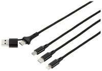 Renkforce USB-Ladekabel USB 2.0 US203/1.2M USB-Kabel, Aluminium-Stecker