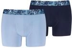 Boxershorts LEVI'S "LEVIS MEN NEWSPAPER WB BOXER BRIEF 2P", Herren, Gr. L, blau (blau