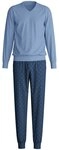 CALIDA Pyjama Relax Imprint Herren (2 tlg) 100% Baumwolle, pflegeleicht, elastisch &
