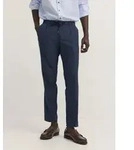 bugatti Bundfaltenhose Superior touch mit Stretch und easy-care Funktion blau 32