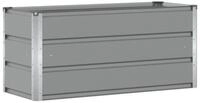 vidaXL Blumentopf Pflanzk&uuml;bel Hellgrau 100 x 40 x 45 cm Stahl (1 St)