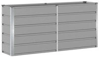 vidaXL Blumentopf Pflanzk&uuml;bel Hellgrau 160 x 40 x 75 cm Stahl (1 St)