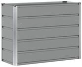 vidaXL Blumentopf Pflanzk&uuml;bel Hellgrau 100 x 40 x 75 cm Stahl (1 St)