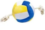 Beeztees Tierkuscheltier Hundespielzeug Volleyball mit Seil aus Pl&uuml;sch &Oslash; 33 cm