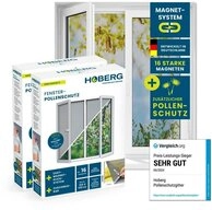 Hoberg Insektenschutz-Fensterrahmen Fliegengitter Moskitonetz inkl. Pollenschutz