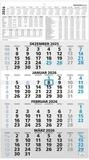 ZETTLER Wandkalender Viermonatskalender 959 33x59cm blau 2026