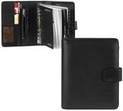 BIND Terminplaner "Business" A5 (20x24cm) Terminkalender Leder schwarz, Kalender 2026