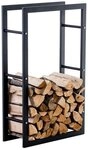 CLP Kaminholzregal Keri V3 schwarz, BxTxH:60x25x100 cm, aus Metall