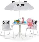 relaxdays Garten-Kindersitzgruppe Camping Kindersitzgruppe mit Schirm, Panda