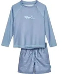 Playshoes Badeanzug UV-Schutz Bade-Set 1/1-Arm Hai blau 110/116