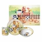 Ritzenhoff & Breker Kindergeschirr-Set Hoftiere Kindergeschirr mit Platzset (4-tlg),