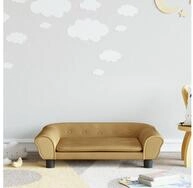 vidaXL Kindersofa, Kindersofa Braun 70x45x26 cm Samt
