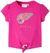 vidaXL T-Shirt Kinder-T-Shirt Dunkelrosa 116