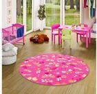 Snapstyle Kinderteppich Kinder Spiel Teppich Schmetterling Rund, Rund, H&ouml;he: 4...