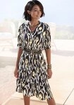LASCANA Tunikakleid mit V-Ausschnitt aus gewebter Viskose Sommerkleid, Druckkleid,