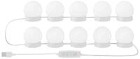 vidaXL LED-Leuchte Spiegelleuchten Wei&szlig; 4,5 x 4,5 x 4,7 cm Kunststoff (1 St)