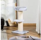 PawHut Kratzbaum Katzenbaum Spielbaum Kratzstamm mit Plattform, Sisal Pl&uuml;sch