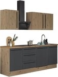 KOCHSTATION K&uuml;chenzeile Florida, Breite 220 cm, Softclose f&uuml;r T&uuml;ren und