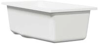 vidaXL Granitsp&uuml;le K&uuml;chensp&uuml;le Wei&szlig; 21 x 44 x 14 cm Granit, Rechtwinklig, 44/21