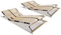 Lattenrost, vidaXL, Lattenroste 2 Stk. mit 28 Latten 7 Zonen 90x200 cm